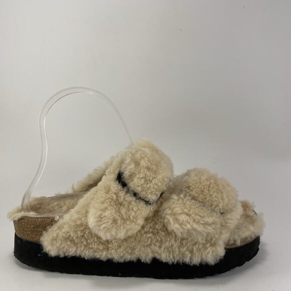 Birkenstock Papillio Arizona Sandals Womens 36 US 5-5.5 Narrow Shearling Sherpa - Picture 1 of 9